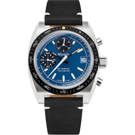 Montre Nivada Grenchen Chronograph Blue 77003A