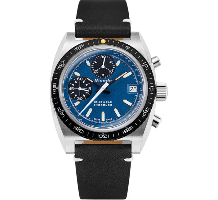 Montre Nivada Grenchen Chronograph Blue 77003A