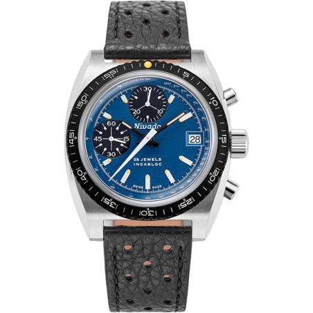 Montre Nivada Grenchen Chronograph Blue 77003A