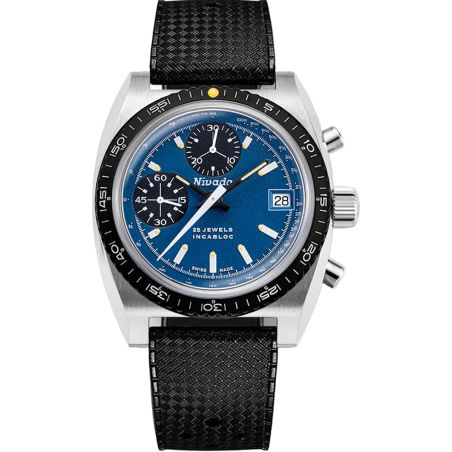 Montre Nivada Grenchen Chronograph Blue 77003A