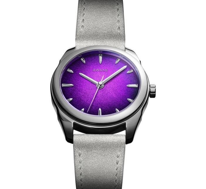 Montre Awake Sơn Mài Silver Leaf « Ultra Violet »