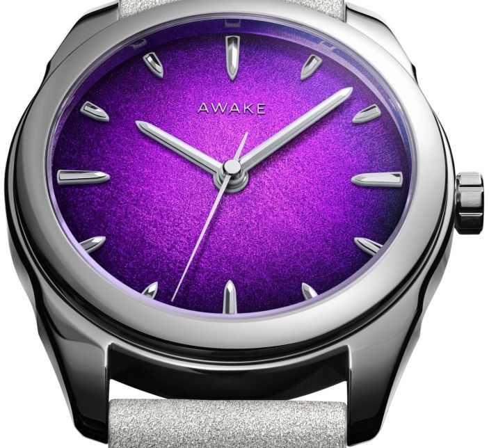 Montre Awake Sơn Mài Silver Leaf « Ultra Violet »