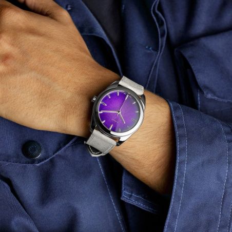 Montre Awake Sơn Mài Silver Leaf « Ultra Violet »