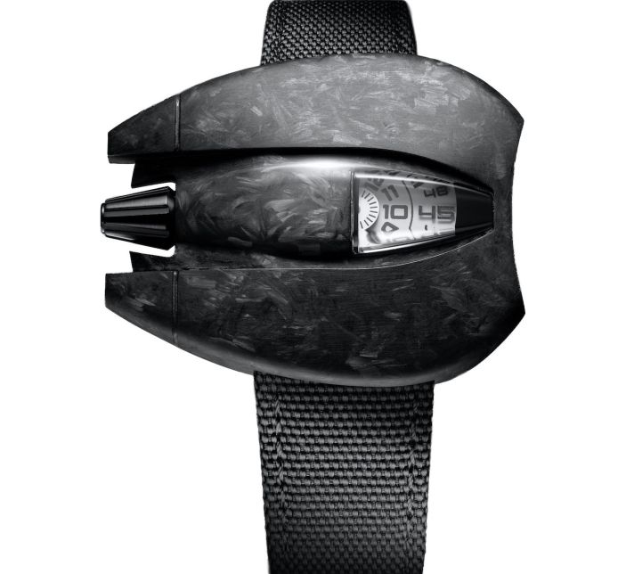 Montre Spaceone Jumping Hour White Carbon