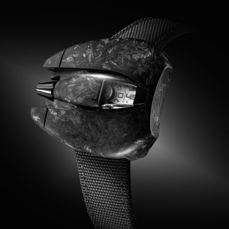 Montre Spaceone Jumping Hour White Carbon