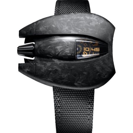 Montre Spaceone Jumping Hour Orange Carbon