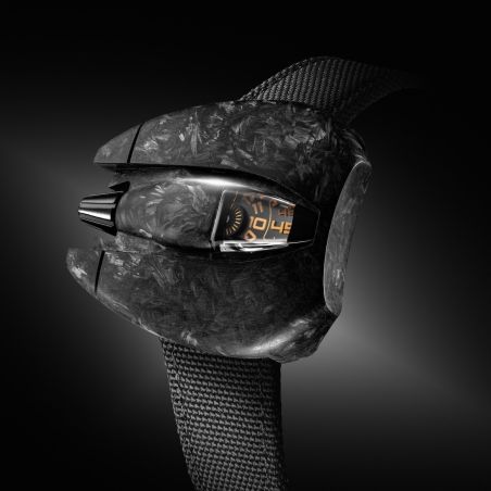 Montre Spaceone Jumping Hour Orange Carbon