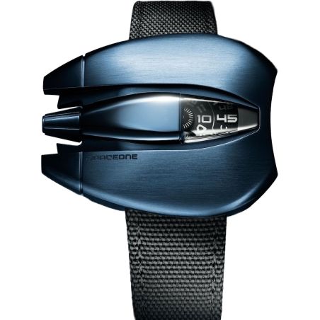 Montre Spaceone Jumping Hour Blue Steel