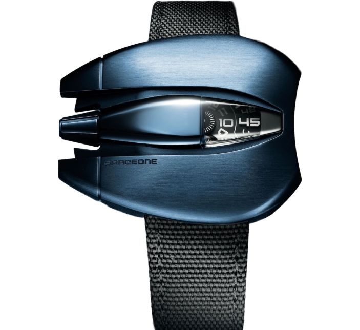 Montre Spaceone Jumping Hour Blue Steel