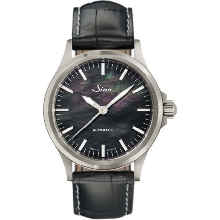 Instrument Watch 556 I Nacre Noir Leather Strap - Sinn