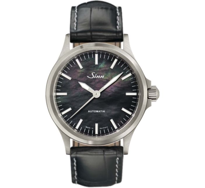 Instrument Watch 556 I Nacre Noir Leather Strap - Sinn