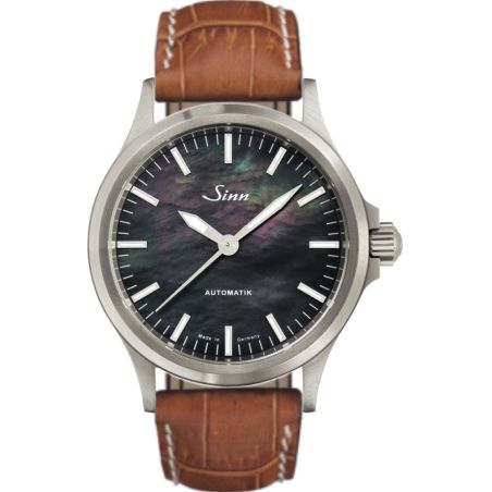 Instrument Watch 556 I Nacre Noir Leather Strap - Sinn