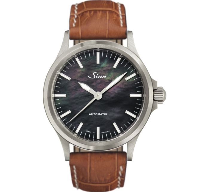 Instrument Watch 556 I Nacre Noir Leather Strap - Sinn