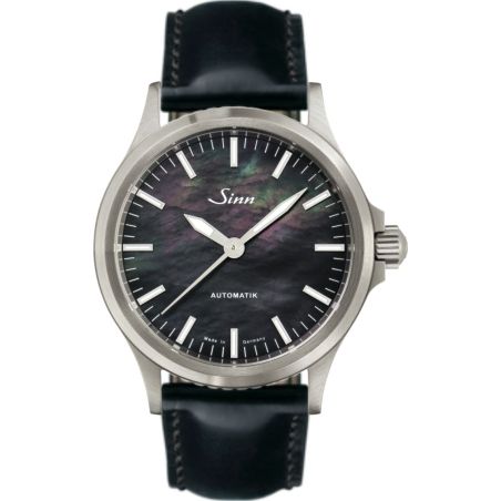 Instrument Watch 556 I Nacre Noir Leather Strap - Sinn