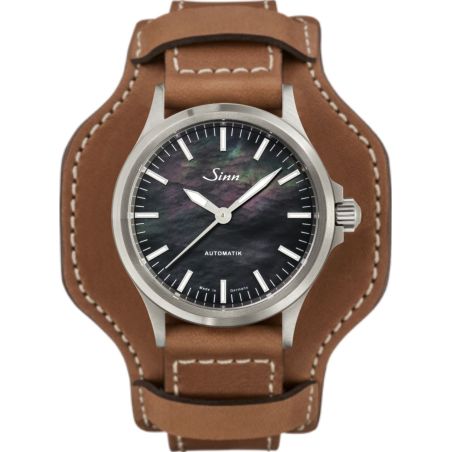 Instrument Watch 556 I Nacre Noir Leather Strap - Sinn