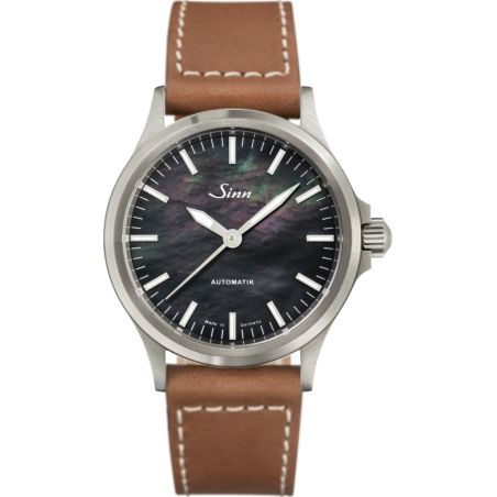 Instrument Watch 556 I Nacre Noir Leather Strap - Sinn