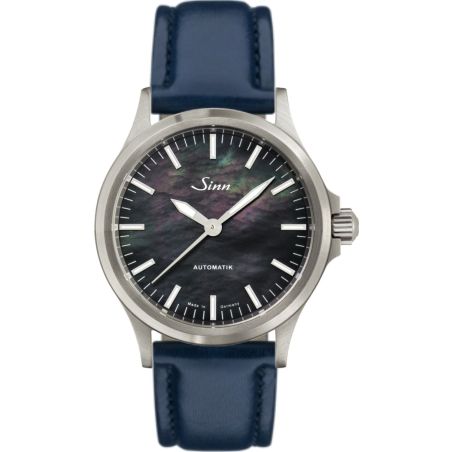 Instrument Watch 556 I Nacre Noir Leather Strap - Sinn