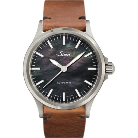 Instrument Watch 556 I Nacre Noir Leather Strap - Sinn