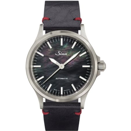 Instrument Watch 556 I Nacre Noir Leather Strap - Sinn