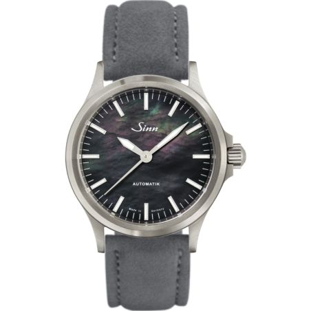 Instrument Watch 556 I Nacre Noir Leather Strap - Sinn