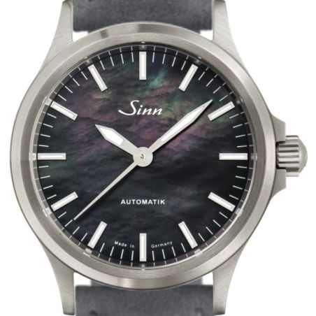Instrument Watch 556 I Nacre Noir Leather Strap - Sinn