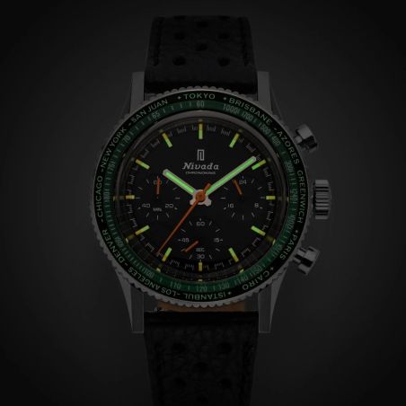 Montre Nivada Chronoking Mecaquartz Inter.Bezel GMT 87042Q