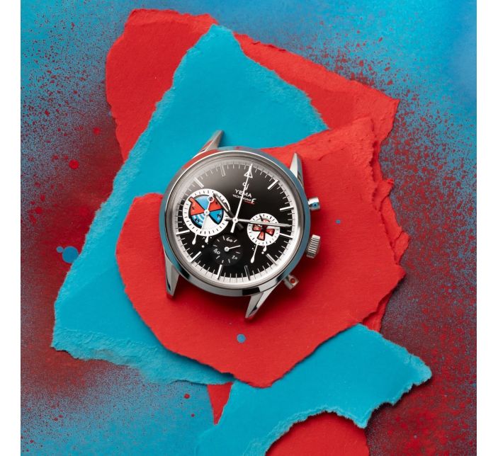 Jeu D'aiguilles Neuves Pour Montre Yema Meangraf - Heure, Minute, Seconde - Couleur Rouge - Neuf Avec étiquettes
