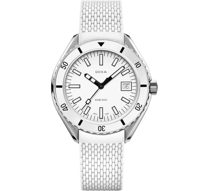 Montre Doxa SUB 200 Whitepearl Saphir