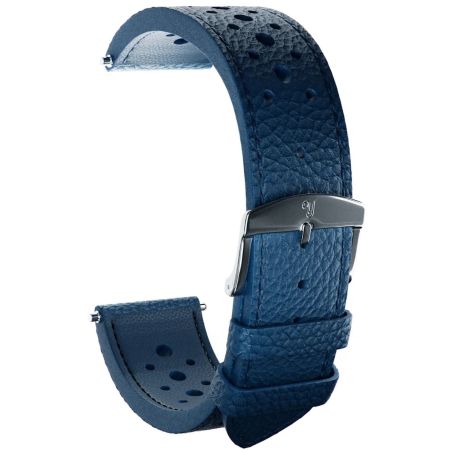 Bracelet Yema Cuir Rallye bleu