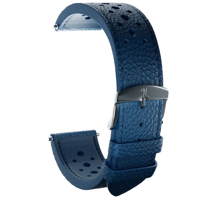 Bracelet Yema Cuir Rallye bleu