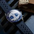 Bracelet Yema Cuir Rallye bleu