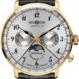 Montre Zeppelin LZ 129 Hindenburg Moonphase 7038-1 | Gold / Silver