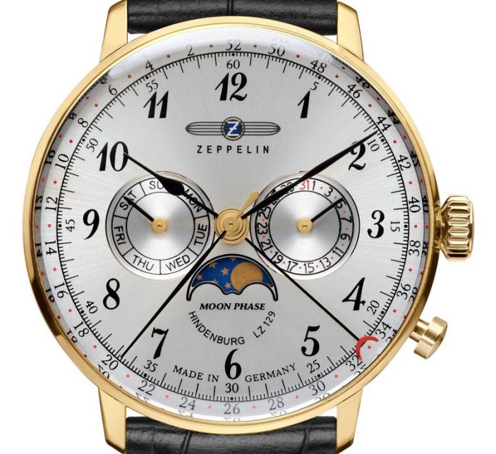 Montre Zeppelin LZ 129 Hindenburg Moonphase 7038-1 | Gold / Silver