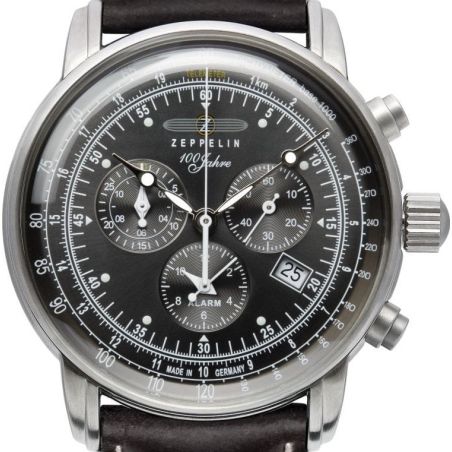 Montre Zeppelin 100 Jahre Zeppelin Chronograph Alarm 76802 | Black