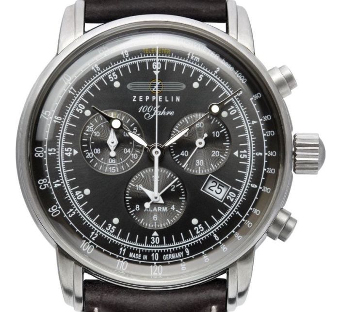 Montre Zeppelin 100 Jahre Zeppelin Chronograph Alarm 76802 | Black