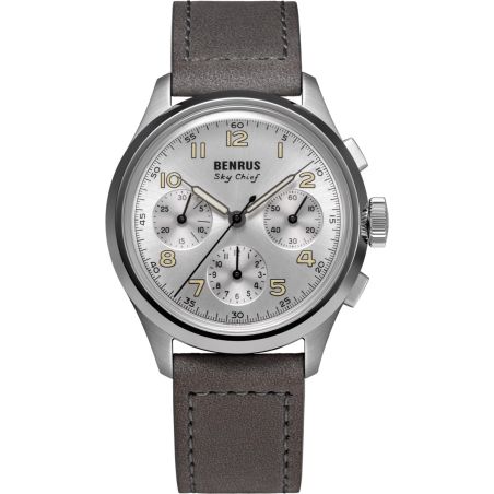 Montre Benrus Sky Chief Cirrus White