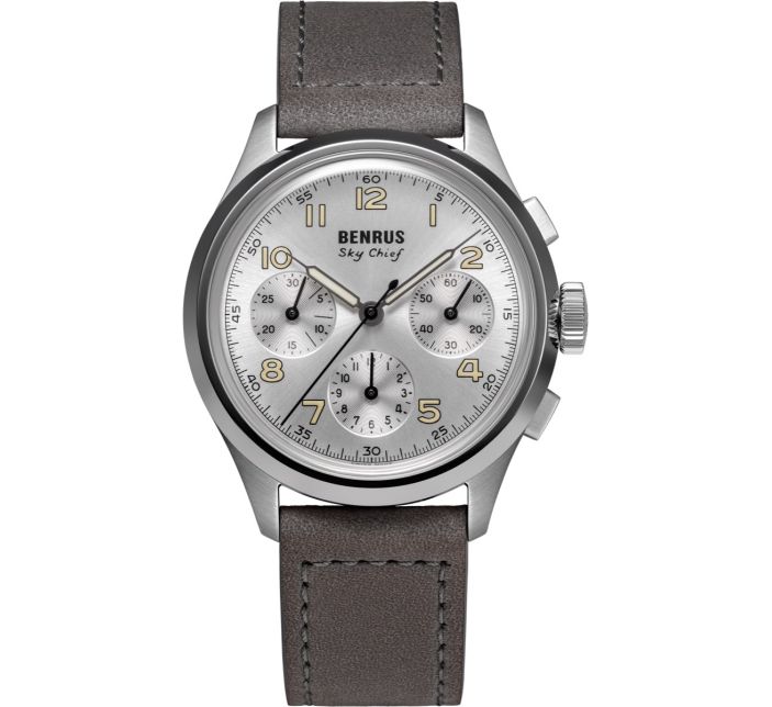 Montre Benrus Sky Chief Cirrus White