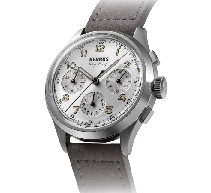 Montre Benrus Sky Chief Cirrus White