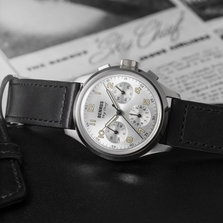 Montre Benrus Sky Chief Cirrus White