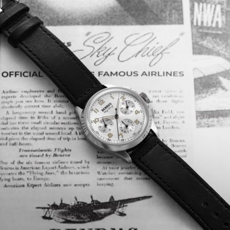 Montre Benrus Sky Chief Cirrus White