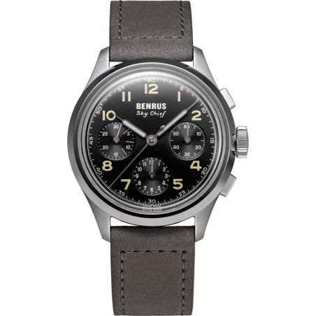 Montre Benrus Sky Chief Stratus Grey
