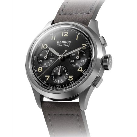 Montre Benrus Sky Chief Stratus Grey