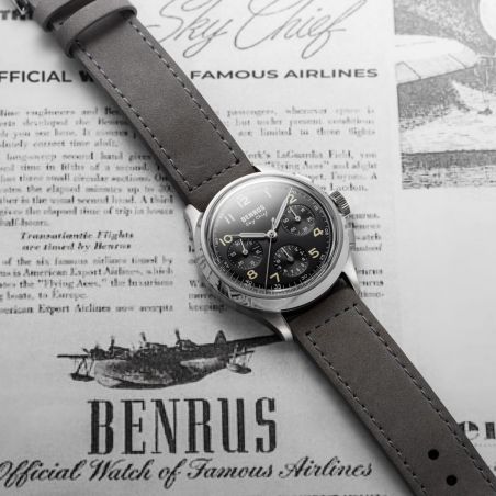 Montre Benrus Sky Chief Stratus Grey