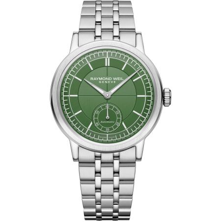 Montre Raymond Weil Millesime Small Seconds 39mm Green | 2930-ST-52001