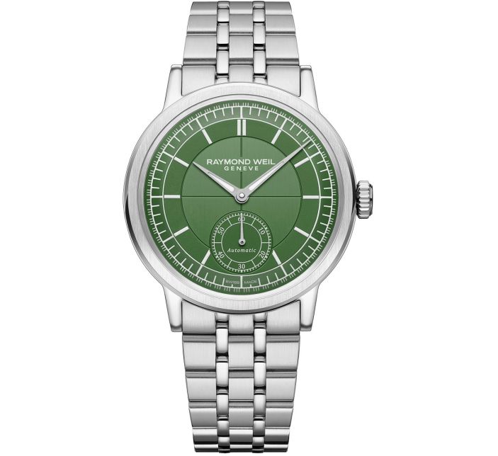 Montre Raymond Weil Millesime Small Seconds 39mm Green | 2930-ST-52001