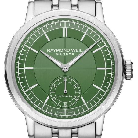 Montre Raymond Weil Millesime Small Seconds 39mm Green | 2930-ST-52001