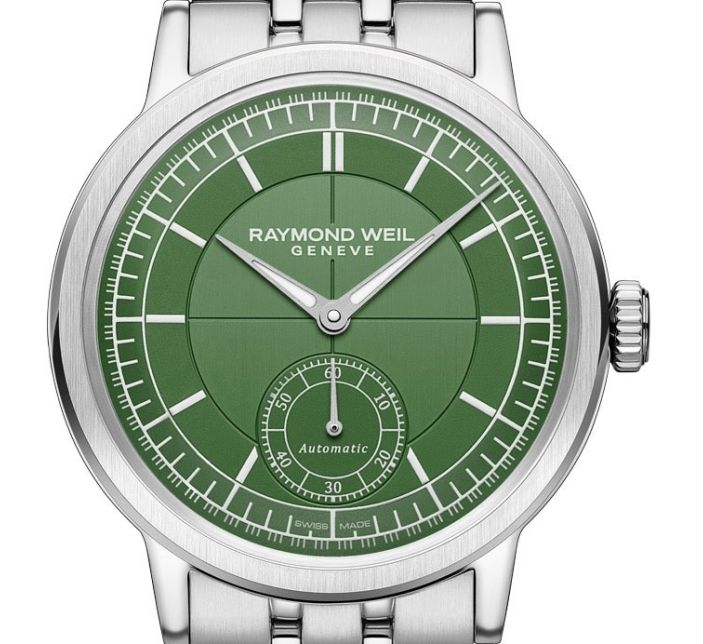 Montre Raymond Weil Millesime Small Seconds 39mm Green | 2930-ST-52001