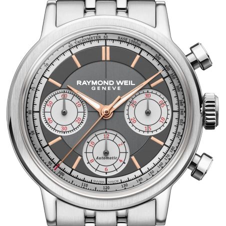 Montre Raymond Weil Millesime Chronograph 39mm Anthracite | 7765-ST-60651