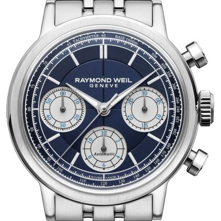 Montre Raymond Weil Millesime Chronograph 39mm Blue | 7765-ST-50651