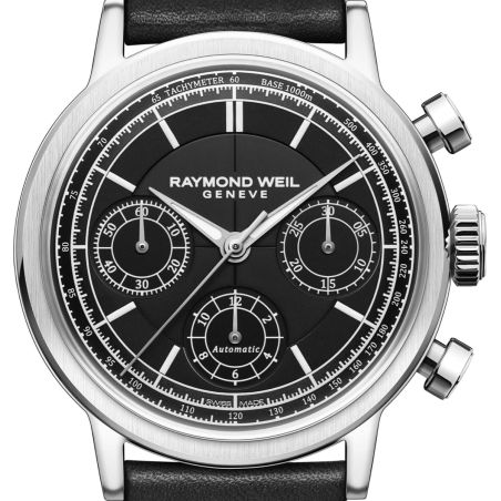 Montre Raymond Weil Millesime Chronograph 39mm Black | 7765-STC-20001